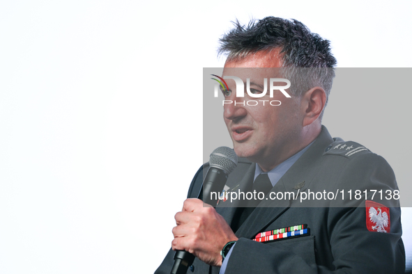 KRAKOW, POLAND - NOVEMBER 27:   
Colonel Przemyslaw Gogolinski, Deputy Chairman of the Military Property Agency (AMW), participates in the p...