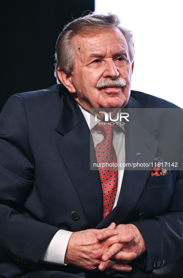 KRAKOW, POLAND - NOVEMBER 27:   
Leon Komornicki, retired Major General of the Polish Army, participates in the panel discussion 'Geopolitic...