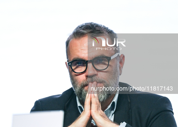 KRAKOW, POLAND - NOVEMBER 27:   
Polish jurist Jacek Bartosiak, founder of StrategyAndFuture, participates in the panel discussion 'Geopolit...