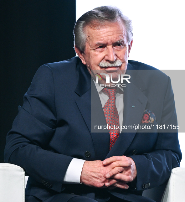 KRAKOW, POLAND - NOVEMBER 27:   
Leon Komornicki, retired Major General of the Polish Army, participates in the panel discussion 'Geopolitic...