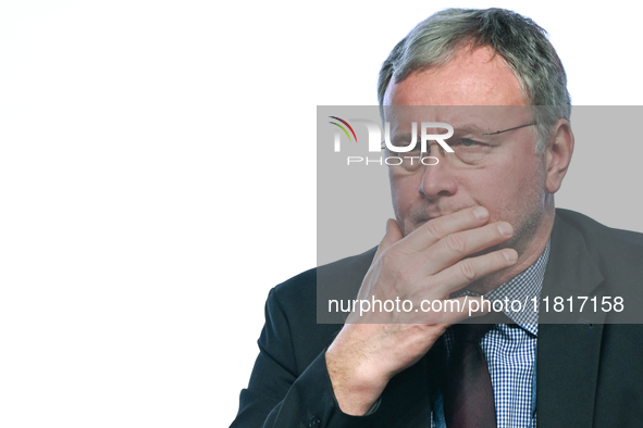 KRAKOW, POLAND - NOVEMBER 27:   
Boguslaw Chrabota, journalist Rzeczpospolita, participates in the panel discussion 'Geopolitical Challenges...