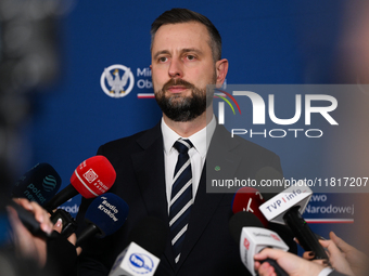 KRAKOW, POLAND - NOVEMBER 27: Wladyslaw Kosiniak-Kamysz, Polish Defense Minister, speaks during a press conference at the 1st National Congr...