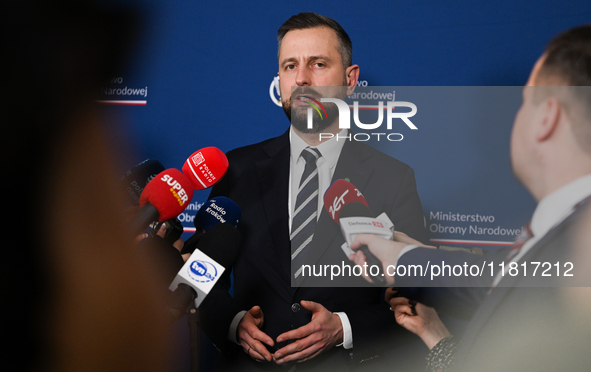 KRAKOW, POLAND - NOVEMBER 27: Wladyslaw Kosiniak-Kamysz, Polish Defense Minister, speaks during a press conference at the 1st National Congr...