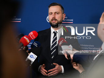 KRAKOW, POLAND - NOVEMBER 27: Wladyslaw Kosiniak-Kamysz, Polish Defense Minister, speaks during a press conference at the 1st National Congr...