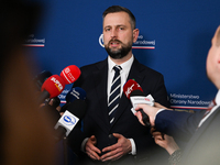 KRAKOW, POLAND - NOVEMBER 27: Wladyslaw Kosiniak-Kamysz, Polish Defense Minister, speaks during a press conference at the 1st National Congr...