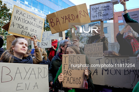 Employees of the Bayard Press and Publishing Group went on strike in Paris on November 28, 2024, to protest the appointment of Alban du Rost...