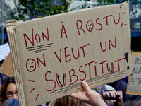 Employees of the Bayard Press and Publishing Group went on strike in Paris on November 28, 2024, to protest the appointment of Alban du Rost...