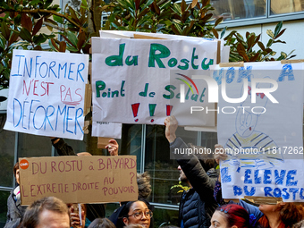 Employees of the Bayard Press and Publishing Group went on strike in Paris on November 28, 2024, to protest the appointment of Alban du Rost...