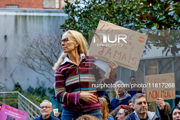 Employees of the Bayard Press and Publishing Group went on strike in Paris on November 28, 2024, to protest the appointment of Alban du Rost...