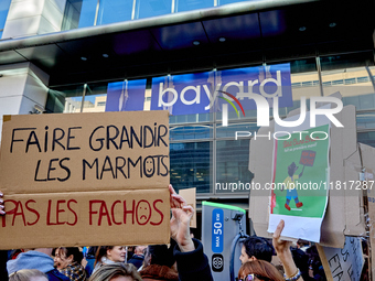 Employees of the Bayard Press and Publishing Group went on strike in Paris on November 28, 2024, to protest the appointment of Alban du Rost...