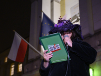 A woman dressed as a suffragette takes part in a rally in support of free and safe abortion in Warsaw, Poland, on November 28, 2024. A dozen...