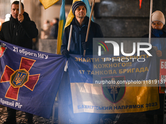 KRAKOW, POLAND - NOVEMBER 28:
On the evening of the 1009th day of Russia's invasion of Ukraine, a few members of the Ukrainian diaspora held...