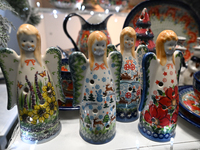 KRAKOW, POLAND - NOVEMBER 28:   
One of the many shops in Krakow's Old Town offering popular Boleslawiec pottery, on November 28, 2024 in Kr...