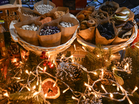 KRAKOW, POLAND - NOVEMBER 28:   
Christmas season decorations displayed in a shop window, ready for the holiday season, on November 28, 2024...