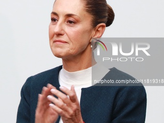 Mexico's President Claudia Sheinbaum Pardo attends the National Sports Award 2024 at the National Palace in Mexico City, Mexico, on November...