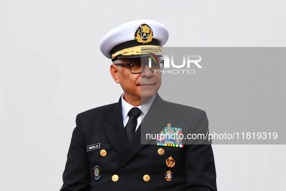 Raymundo Pedro Morales, Secretary of the Mexican Navy, attends the National Sports Award 2024 at the National Palace in Mexico City, Mexico,...