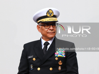 Raymundo Pedro Morales, Secretary of the Mexican Navy, attends the National Sports Award 2024 at the National Palace in Mexico City, Mexico,...