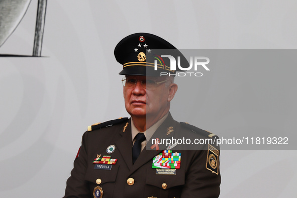 Ricardo Trevilla Trejo, Secretary of National Defense, attends the National Sports Award 2024 at the National Palace in Mexico City, Mexico,...