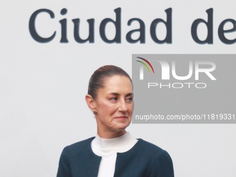 Mexico's President Claudia Sheinbaum Pardo attends the National Sports Award 2024 at the National Palace in Mexico City, Mexico, on November...