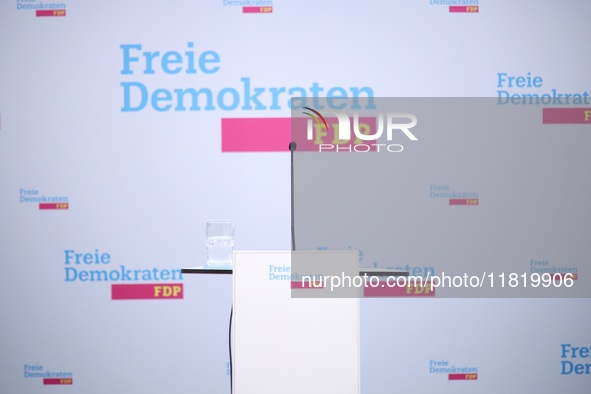 The statement addresses the resignation of FDP Secretary General Bijan Djir-Sarai MdB in Berlin, Germany, on November 29, 2024. 