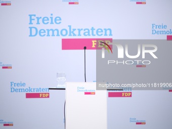 The statement addresses the resignation of FDP Secretary General Bijan Djir-Sarai MdB in Berlin, Germany, on November 29, 2024. (