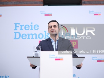 The statement addresses the resignation of FDP Secretary General Bijan Djir-Sarai MdB in Berlin, Germany, on November 29, 2024. (