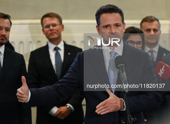 KRAKOW, POLAND - NOVEMBER 29:   
Rafal Trzaskowski, Mayor of Warsaw and the Civic Platform candidate for the 2025 Polish presidential electi...