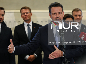 KRAKOW, POLAND - NOVEMBER 29:   
Rafal Trzaskowski, Mayor of Warsaw and the Civic Platform candidate for the 2025 Polish presidential electi...