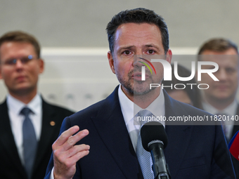 KRAKOW, POLAND - NOVEMBER 29:   
Rafal Trzaskowski, Mayor of Warsaw and the Civic Platform candidate for the 2025 Polish presidential electi...