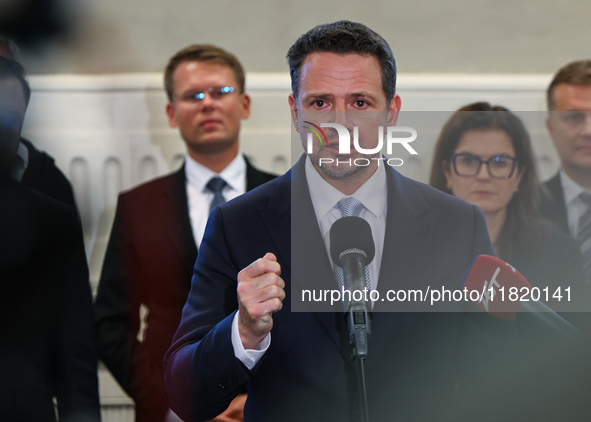 KRAKOW, POLAND - NOVEMBER 29:   
Rafal Trzaskowski, Mayor of Warsaw and the Civic Platform candidate for the 2025 Polish presidential electi...