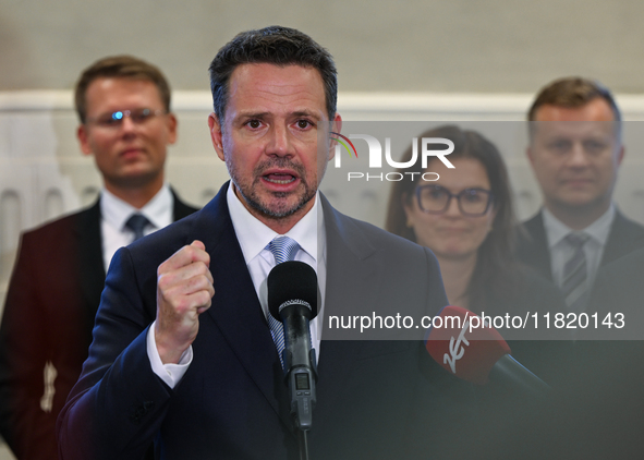 KRAKOW, POLAND - NOVEMBER 29:   
Rafal Trzaskowski, Mayor of Warsaw and the Civic Platform candidate for the 2025 Polish presidential electi...