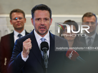 KRAKOW, POLAND - NOVEMBER 29:   
Rafal Trzaskowski, Mayor of Warsaw and the Civic Platform candidate for the 2025 Polish presidential electi...