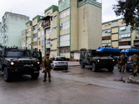 The North Naples prosecutor's office orders the eviction of 36 squatted apartments at Caivano's Parco Verde. The photo shows the armored nei...