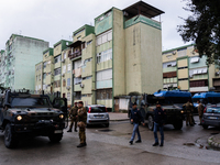 The North Naples prosecutor's office orders the eviction of 36 squatted apartments at Caivano's Parco Verde. The photo shows the armored nei...