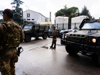 The North Naples prosecutor's office orders the eviction of 36 squatted apartments at Caivano's Parco Verde. The photo shows the armored nei...