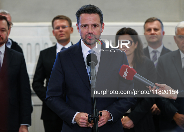 KRAKOW, POLAND - NOVEMBER 29:   
Rafal Trzaskowski, Mayor of Warsaw and the Civic Platform candidate for the 2025 Polish presidential electi...