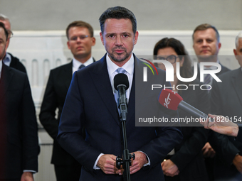 KRAKOW, POLAND - NOVEMBER 29:   
Rafal Trzaskowski, Mayor of Warsaw and the Civic Platform candidate for the 2025 Polish presidential electi...