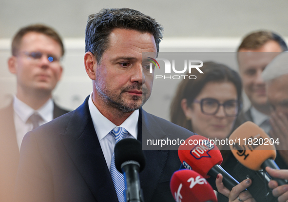 KRAKOW, POLAND - NOVEMBER 29:   
Rafal Trzaskowski, Mayor of Warsaw and the Civic Platform candidate for the 2025 Polish presidential electi...