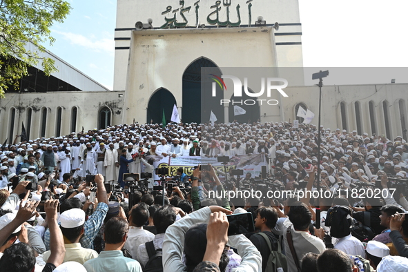 Activists Of Hefazat-e-Islam Stage A Protest Rally Against The Killing Of Lawyer Saiful Islam Alif In Chattogram And Demanding A Ban On The...