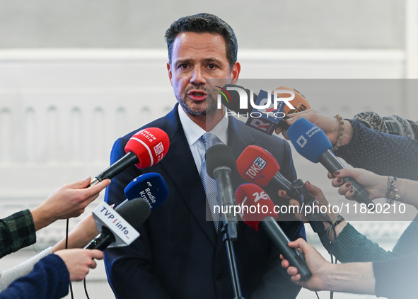 KRAKOW, POLAND - NOVEMBER 29:   
Rafal Trzaskowski, Mayor of Warsaw and the Civic Platform candidate for the 2025 Polish presidential electi...