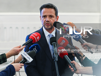 KRAKOW, POLAND - NOVEMBER 29:   
Rafal Trzaskowski, Mayor of Warsaw and the Civic Platform candidate for the 2025 Polish presidential electi...