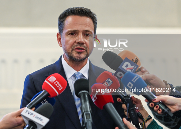 KRAKOW, POLAND - NOVEMBER 29:   
Rafal Trzaskowski, Mayor of Warsaw and the Civic Platform candidate for the 2025 Polish presidential electi...