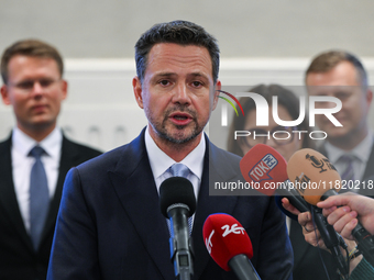 KRAKOW, POLAND - NOVEMBER 29:   
Rafal Trzaskowski, Mayor of Warsaw and the Civic Platform candidate for the 2025 Polish presidential electi...