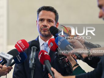 KRAKOW, POLAND - NOVEMBER 29:   
Rafal Trzaskowski, Mayor of Warsaw and the Civic Platform candidate for the 2025 Polish presidential electi...