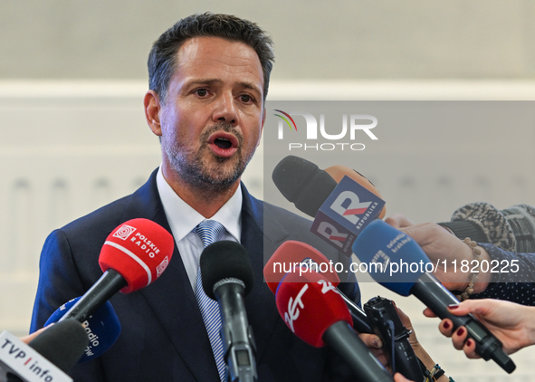 KRAKOW, POLAND - NOVEMBER 29:   
Rafal Trzaskowski, Mayor of Warsaw and the Civic Platform candidate for the 2025 Polish presidential electi...