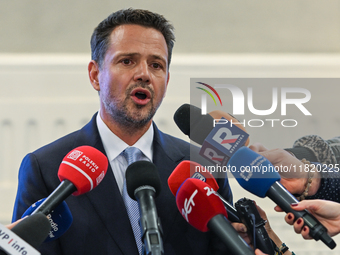 KRAKOW, POLAND - NOVEMBER 29:   
Rafal Trzaskowski, Mayor of Warsaw and the Civic Platform candidate for the 2025 Polish presidential electi...