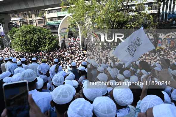 Activists Of Hefazat-e-Islam Stage A Protest Rally Against The Killing Of Lawyer Saiful Islam Alif In Chattogram And Demanding A Ban On The...