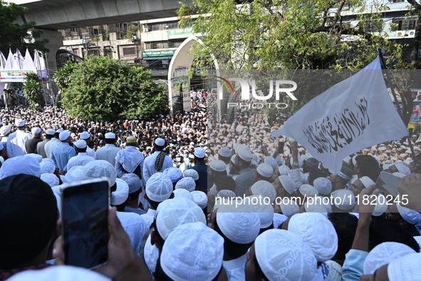 Activists Of Hefazat-e-Islam Stage A Protest Rally Against The Killing Of Lawyer Saiful Islam Alif In Chattogram And Demanding A Ban On The...