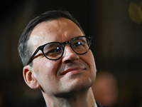 KRAKOW, POLAND - NOVEMBER 24: Mateusz Morawiecki, Law and Justice party MP and former Polish Prime Minister, leaves the venue where Karol Na...