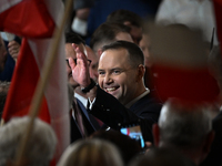 KRAKOW, POLAND - NOVEMBER 24:
Karol Nawrocki, the Law and Justice party's candidate for the 2025 presidential election, surrounded by PiS me...